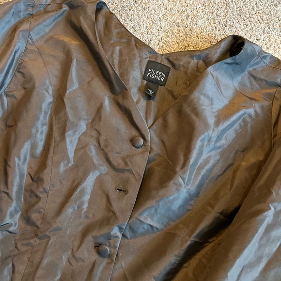 Eileen Fisher gray silk dress size medium - Picture 3 of 5